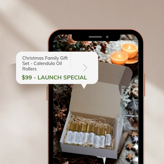 Christmas calendula oil rollers